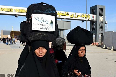 ادامه خدمات رسانی به زائران بازگشته از اربعین در مرز شلمچه+فیلم